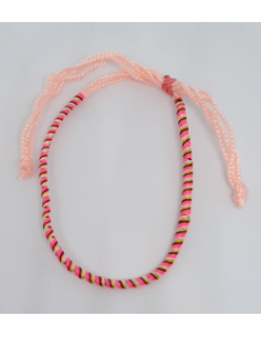 Beige Pink Thread Bracelet