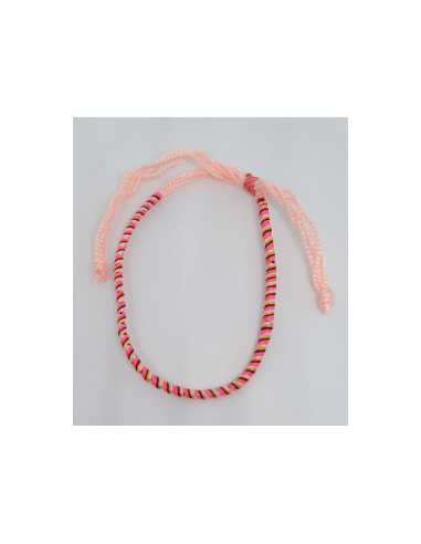 Beige Pink Thread Bracelet