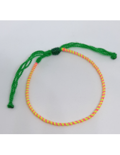 Yellow Pink Thread Bracelet