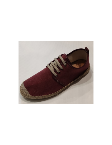 Burgundy Man Espadrilles With Laces