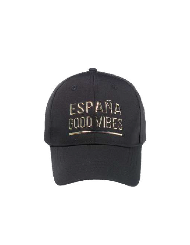 Cap Spain Woman Good Vibes Black