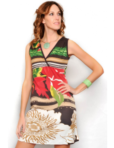 Multicolored Sleeveless Dress