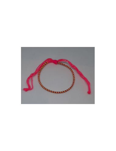 Yellow Pink Thread Bracelet