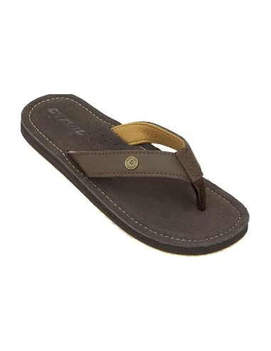 Men's Flip Flops Cool Dark Brown Leather