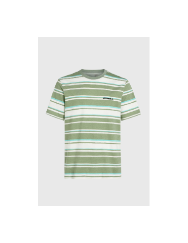 Man Green Striped T-Shirt