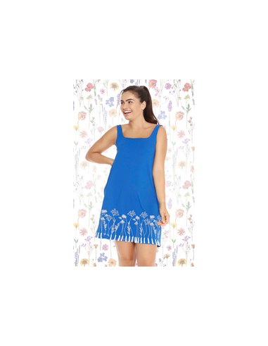 Short Blue Sleeveless Dress...