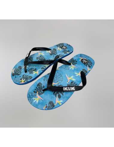 Chanclas One & One Hombre Palmeras Azul