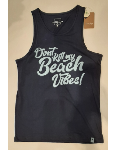 Happy Bay Navy Blue Tank Top