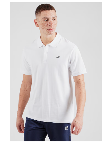 White JJ Rebel Logo Polo