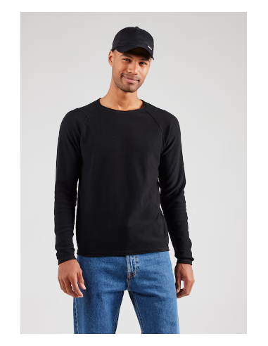 Black Fine Knitted Pullover