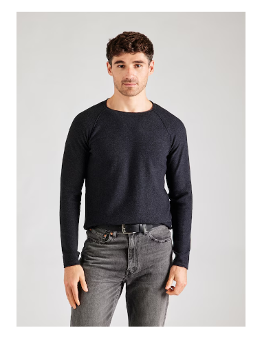 Dark Grey Fine Knitted Pullover