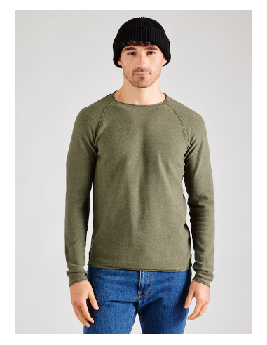 Olive Night Fine Knitted Pullover