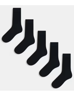 5 Pairs of Black High Socks