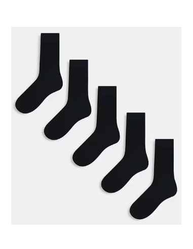 5 Pairs of Black High Socks