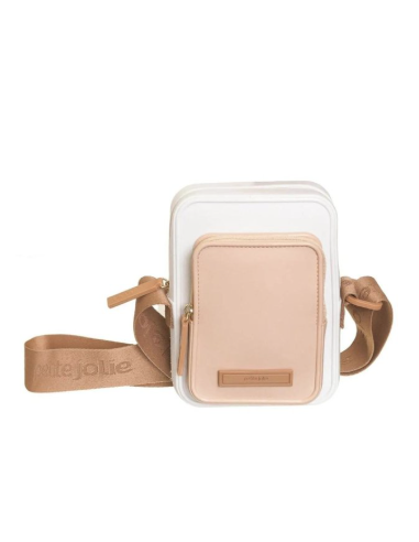 Nude and white Petite Jolie crossbody...