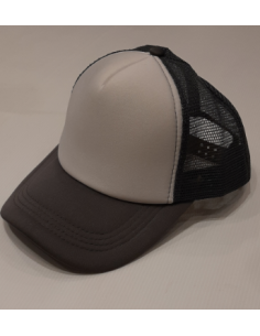 Grey And White Mesh Cap