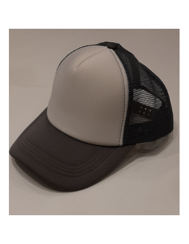 Grey And White Mesh Cap